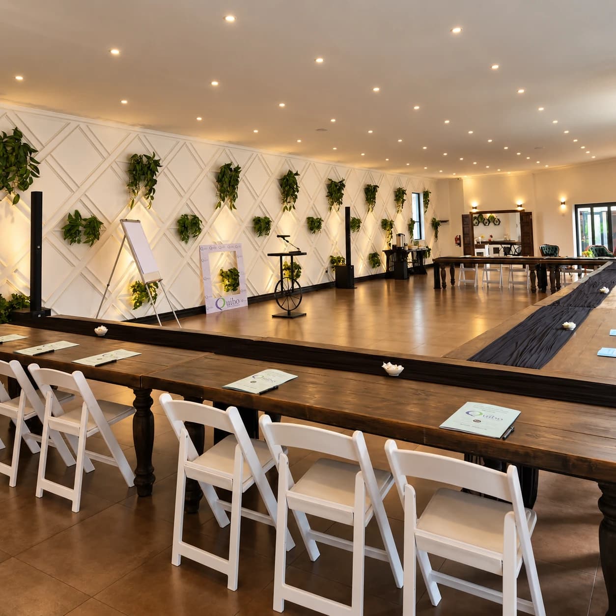 Quibo Projects conference setup by Silver Leaf Events