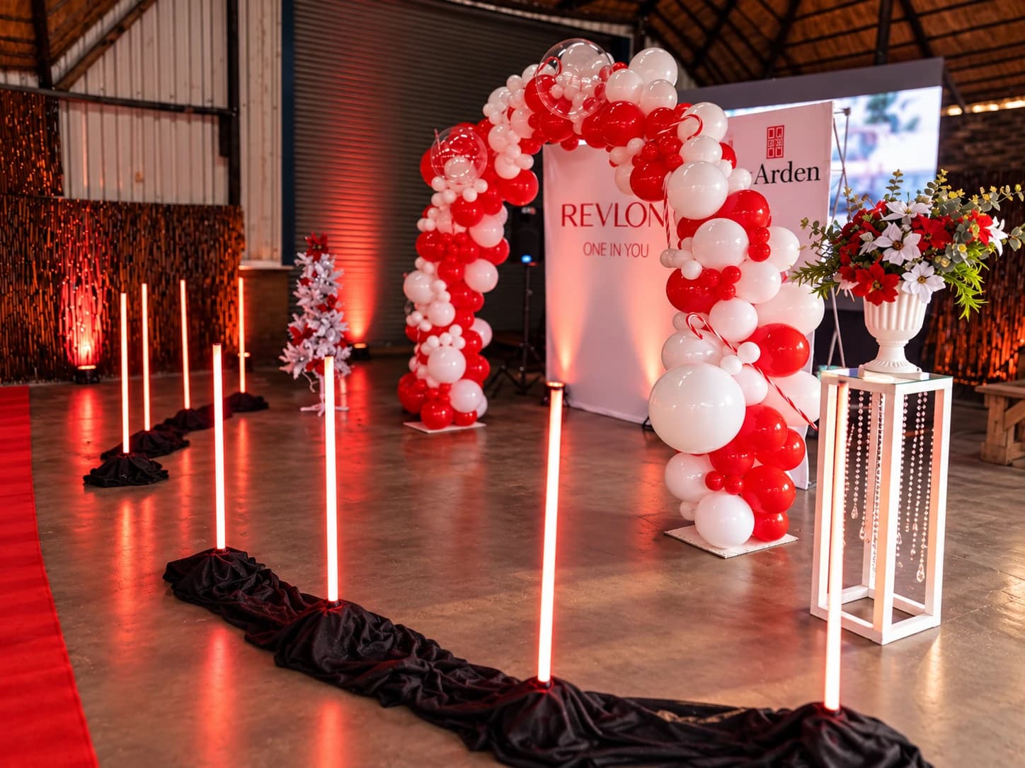 Revlon year-end event setup by Silver Leaf Events