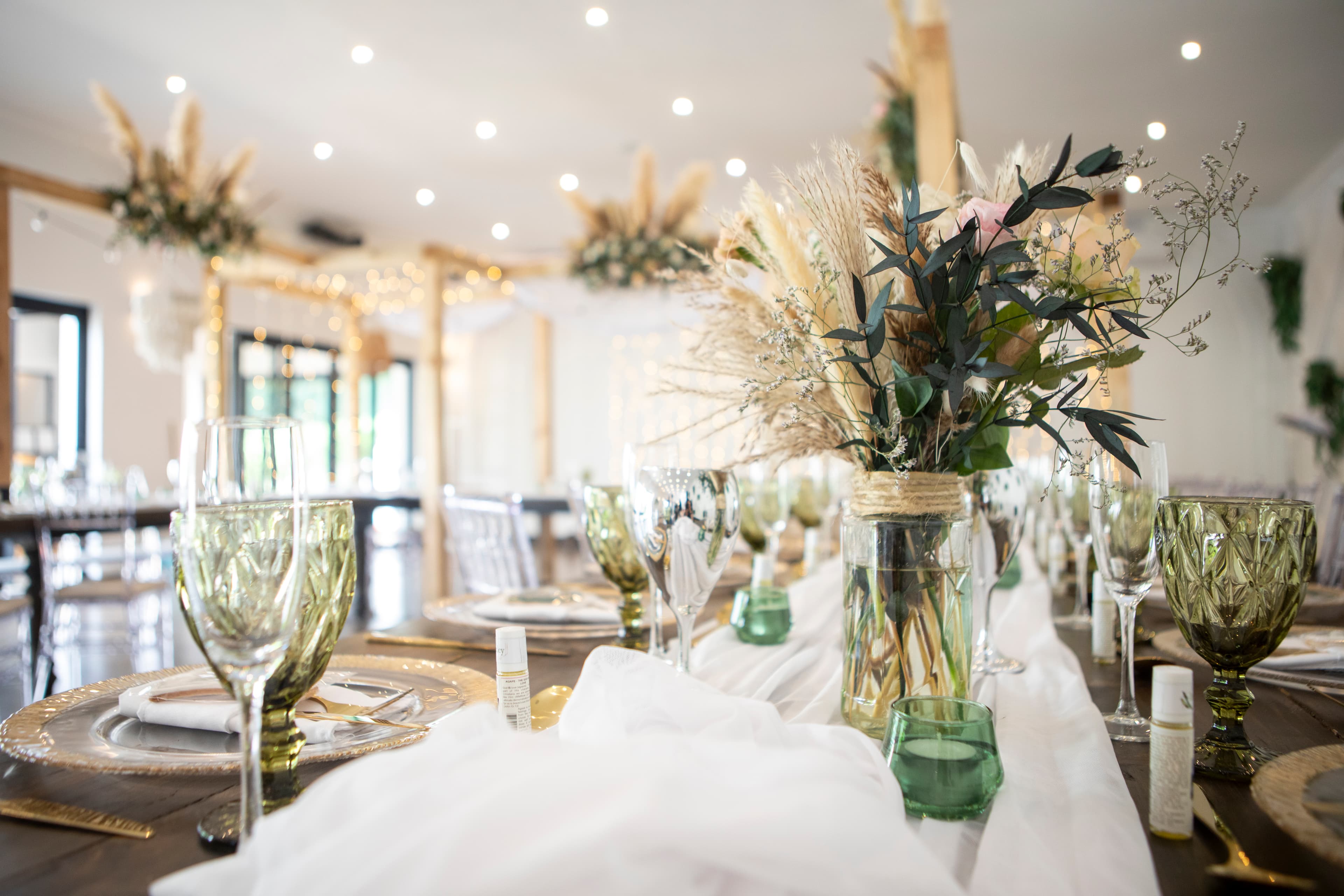 Elegant Silver Leaf Events celebration setting